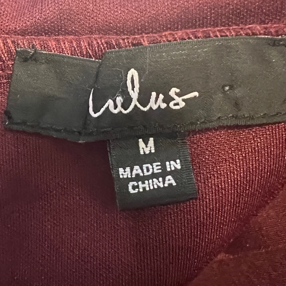 Lulus Maroon Backless Jumper Long Wide Leg Spaghetti Strap Sz M - Picture 15 of 15